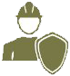 decorative graphic Icon: Man helmet